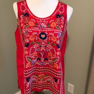 Johnny Was linen tank top